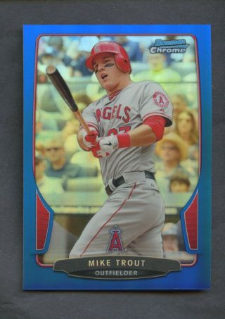 2013 Bowman Chrome Blue Refractor Mike Trout Angels /250