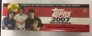 2007 Topps Baseball Hta Hobby Factory Set Complete 661 Card Box Set