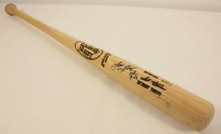 Scott Fletcher Signed Game Issued Ls M110 Detroit Tigers Baseball Bat Mlb