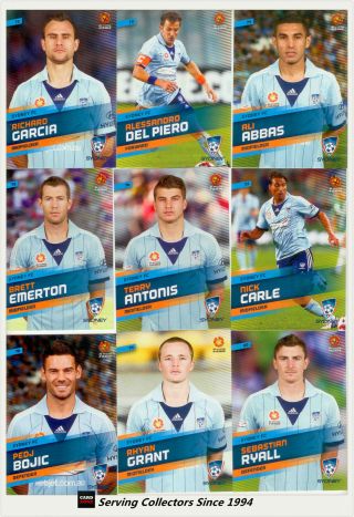 2013 - 14 Select A League Soccer Card Base Team Set Sydney Fc (10)