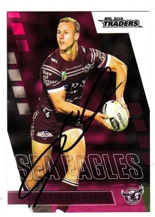 Daly Cherry Evans Manly Sea Eagles 2019 Tla Traders Nrl Signed Card