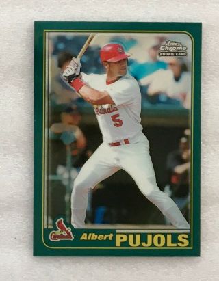 2001 Topps Chrome Traded Albert Pujols St.  Louis Cardinals T247 Rookie Card Hof