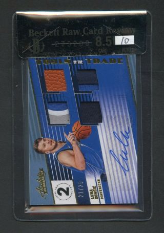 2018 - 19 Absolute Tott Luka Doncic Rc Rpa Quad Patch 21/25 Bgs 8.  5 Rcr 10 Auto