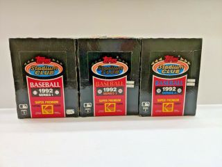 Topps Stadium Club 1992 Premium Series 1,  2 & 3 - Baseball Cards