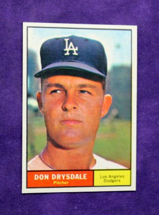 1961 Topps Don Drysdale 260 Pack Fresh Looking Card