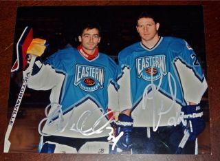 John Vanbiesbrouck & Bob Kudelski Signed Florida Panthers 8x10 Photo All - Star