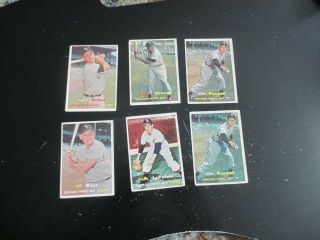 Six 1957 Topps Chicago White Sox Baseball Cards Vg/ex