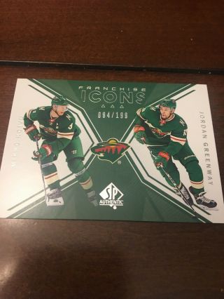 18/19 Sp Authentic Koivu Greenway Franchise Icons /199 2018/19 129