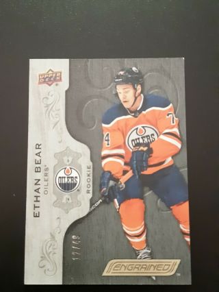 18/19 Upper Deck Engrained Ethan Bear Rookie Black D To 49