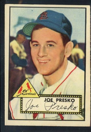 1952 Topps 220 Joe Presko Rc - Ex 123 - 112
