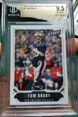 Tom Brady - 2018 Panini National Convention 1 - Bgs 9.  5