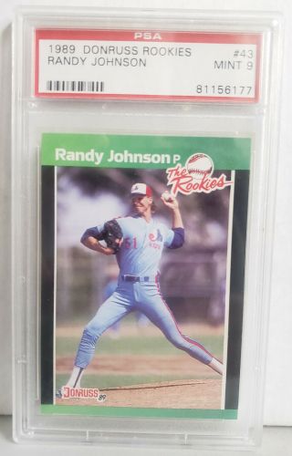 Randy Johnson 1989 Donruss The Rookies 43 Montreal Expos Psa 9 S/h