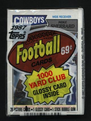 1987 Topps Football Cello Pack W/ Jerry Rice On Bottom 692447