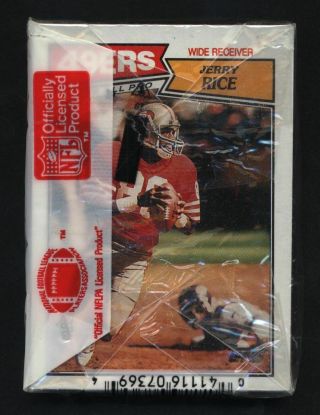 1987 Topps Football Cello Pack w/ Jerry Rice On Bottom 692447 2