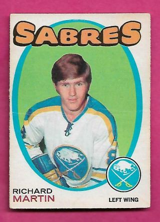 1971 - 72 Opc 161 Sabres Richard Martin Rookie Good Card (inv C1803)