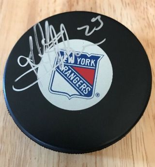 Jeff Beukeboom 23 Signed Auto.  York Rangers Hockey Puck With Hologram