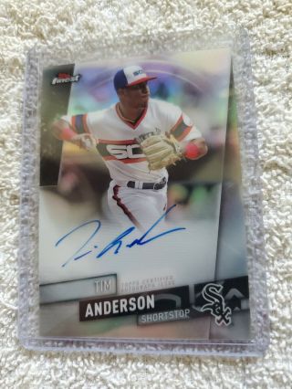 2019 Topps Finest Baseball Tim Anderson Chicago White Sox Refractor Auto