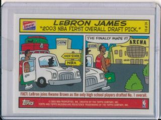 2003/04 Topps Bazooka Lebron James Comic Rookie Rc Lakers Heat Cavaliers