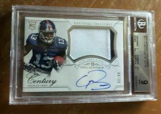 One 2014 National Treasures Of Odell Beckham Jr Rc 1 Auto /99 Bgs 9 0.  5 From 9.  5