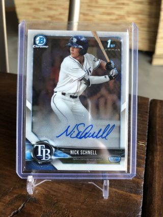 Nick Schnell 2018 Bowman Chrome On Card Rookie Autograph Auto Rc