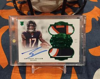 2018 Flawless Wr Anthony Miller True Rookie Patch On Card Auto 1/2 Da Bears 