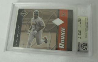 Bgs 8.  5 2001 Leaf Limited Albert Pujols Rookie Card With Relic /250