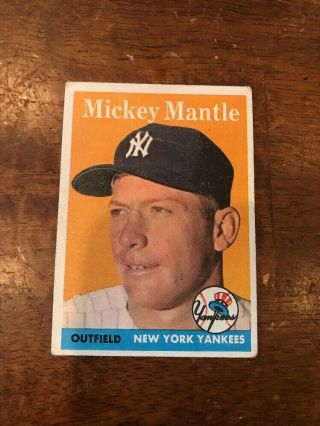 1958 Topps Mickey Mantle 150 Vgex Really Card