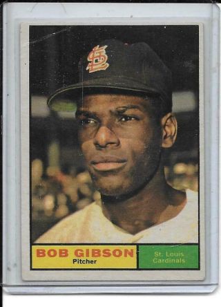 Bob Gibson 1961 Topps 211 Bv $40 Price Hof
