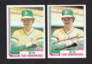 1982 Topps Pure True Blackless 757 Tom Underwood A 