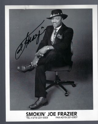Smokin Joe Frazier Autograph 8x10w/coa Boxing World Champion Ali