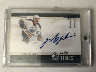 10 - 11 Upper Deck Sp Authentic Sign Of The Times Sot - Mm Mark Messier