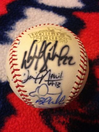 Boston Red Sox Autographed 2013 World Series Team Baseball (13 Sigs)