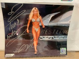 Torrie Wilson Hand Signed Autograph Signed 8x10 Photo Wwe Wwf Wcw Diva Playboy
