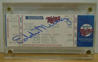 Eddie Murray Signed Minnesota Twins June 30 1995 Game Ticket W/coa 081519dbt2
