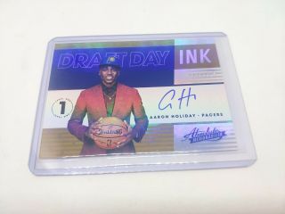 2018 - 19 Absolute Memorabilia Draft Day Ink Rookie Rc Auto Aaron Holiday /125