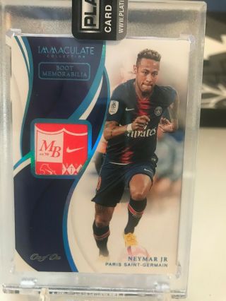 2018 - 19 Immaculate Soccer Boot Memorabilia Neymar Jr True 1/1 Paris Saint - Germai