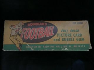 1954 Bowman Football Card - Empty Wax Pack Display Box