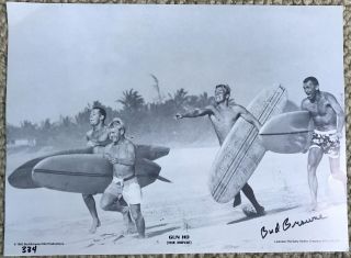 Bud Browne Autograph Surfer Surf Film Maker Signed Photo Poster Gun Ho The Movie