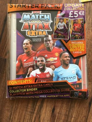 Topps Match Attax Extra 2018/19 Binder Starter Pack Limited Edition,  More Cards