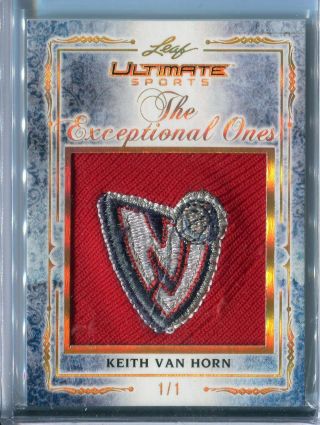 2019 Leaf Ultimate Sports Keith Van Horn Gu Full Team Logo Patch Relic 1/1