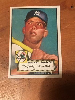 1952 Topps Mickey Mantle Rookie Card 311 Reprint