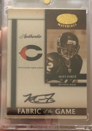 2008 Leaf Certified Materials Matt Forte Fabric Of The Game Patch Auto/5