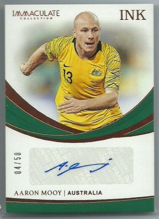 Aaron Mooy 2018 - 19 Immaculate Soccer Bronze Parallel Ink Auto 4/50 Australia