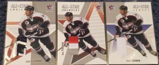 2002 - 03 Bap Memorabilia Series - 3 Steve Yzerman All - Star Jersey Cards