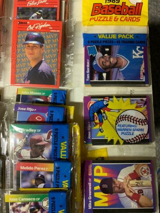 (9) 1989 & 1990 Donruss Baseball Card Rack Packs - Clemens,  Canseco,  Etc Showing 4