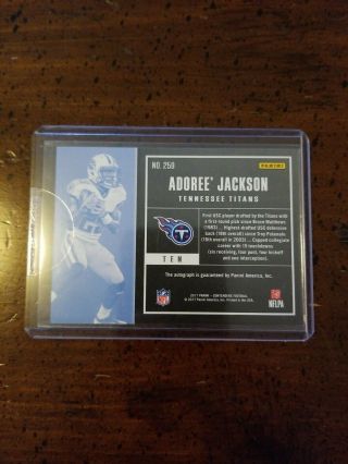 ADOREE ' JACKSON 2017 Contenders Rookie Autograph Cracked Ice 22/25 Titans RC 2