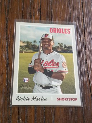 2019 Topps Heritage High Number Richie Martin 532 Flip Stock Parallel Ssp