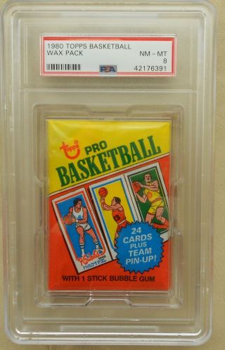 1980 - 81 Topps Basketball Wax Pack - Psa 8