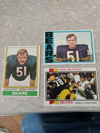 1972 Topps Football 170 Dick Butkus Chicago Bears Nm 230,  300