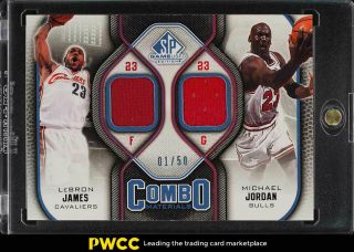 2009 Sp Game Combo Lebron James Michael Jordan Patch /50 Cm - 23 (pwcc)